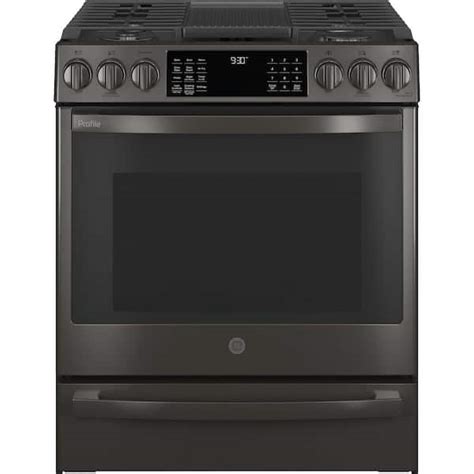 ge black stainless gas stoves